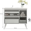 Ver imagem 2 de Gabinete de Banheiro 90cm sem Cuba Ref 910 Cewal - Branco/thassos