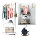 Ver mais imagens de Arara Guarda Roupas Organizadora C Roda Multifuncoes Closet