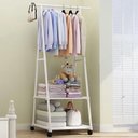 Ver imagem 2 de Arara Guarda Roupas Organizadora C Roda Multifuncoes Closet