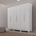 Ver imagem 1 de Guarda Roupa 6 Portas Delta Mdf Leifer Branco