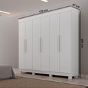 Ver imagem 2 de Guarda Roupa 6 Portas Delta Mdf Leifer Branco