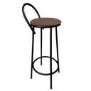 Ver imagem 1 de Banqueta Alta 75cm Drink Estofada de Metal Banco Alto:marrom