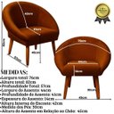 Ver imagem 2 de Poltrona Decorativa para Sala de Jantar Tecido Veludo Premium Estrutura Resistente Pés Palito