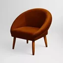 Ver imagem 1 de Poltrona Decorativa para Sala de Jantar Tecido Veludo Premium Estrutura Resistente Pés Palito