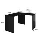 Ver imagem 3 de Mesa para Computador Escrivaninha Gávea em L Preto - PR Móveis
