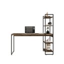Ver imagem 6 de Mesa C-estante Alta 150x64x147cm C-04 Prateleiras Carvalho Dark - Est.preta Carvalho Dark