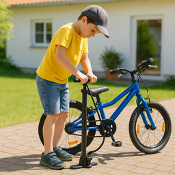 Bomba de Ar Manual para Encher Pneus com Manômetro 2 Bicos Carro Moto Bóias Bike Preto Snel Home - 10