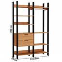 Ver imagem 5 de Closet Marselha 100% Mdf 2 Gavetas 8 Prateleiras Freijó/preto - Panorama Móveis
