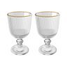 Conjunto 2 Taças de Vidro com Fio de Ouro Lines 380ml - Wolff - 1