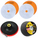 Ver imagem 1 de Kit Acabamento Porcelanato com Suporte + Adaptador + Lixa Grão 1500 e 3000 + Rebolo Grão 120