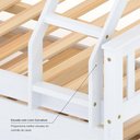 Ver imagem 6 de Beliche com Cama de Casal e Cama Auxiliar Madeira Macica Branco Housin CS2125-01