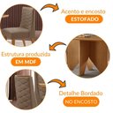 Ver imagem 6 de Mesa Evora 120 Mdf Canto Copo e com 4 Cadeiras Safira Veludo Capuccino-naturalle-naturalle