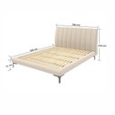 Ver imagem 4 de Cama Casal com Cabeceira Estofada Linho Moon Bege