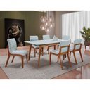 Ver imagem 1 de Sala de Jantar Completa com 6 Cadeiras Madeira Maciça 1,80x0,90 Metros - Petra - Art Salas
