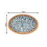 Bandeja Oval Fibra Natural Base Concha Luxo Santorini 35cm - Yangzi - 4