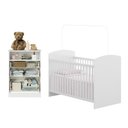 Ver imagem 5 de Quarto de Bebê com Berço e Cômoda 3 Gavetas Confete Multimóveis MP4908 Branco