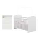 Ver imagem 7 de Quarto de Bebê com Berço e Cômoda 3 Gavetas Confete Multimóveis MP4908 Branco