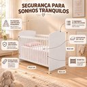 Ver imagem 3 de Quarto de Bebê com Berço e Cômoda 3 Gavetas Confete Multimóveis MP4908 Branco