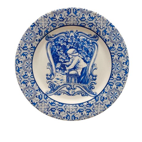 Prato Decorativo Portugues Artesanal Luiz Salvador Mod 1