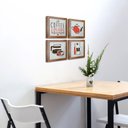 Ver imagem 5 de Quadro Cozinha 20x20cm Kit 4 Un Titulos Moldura Ocre