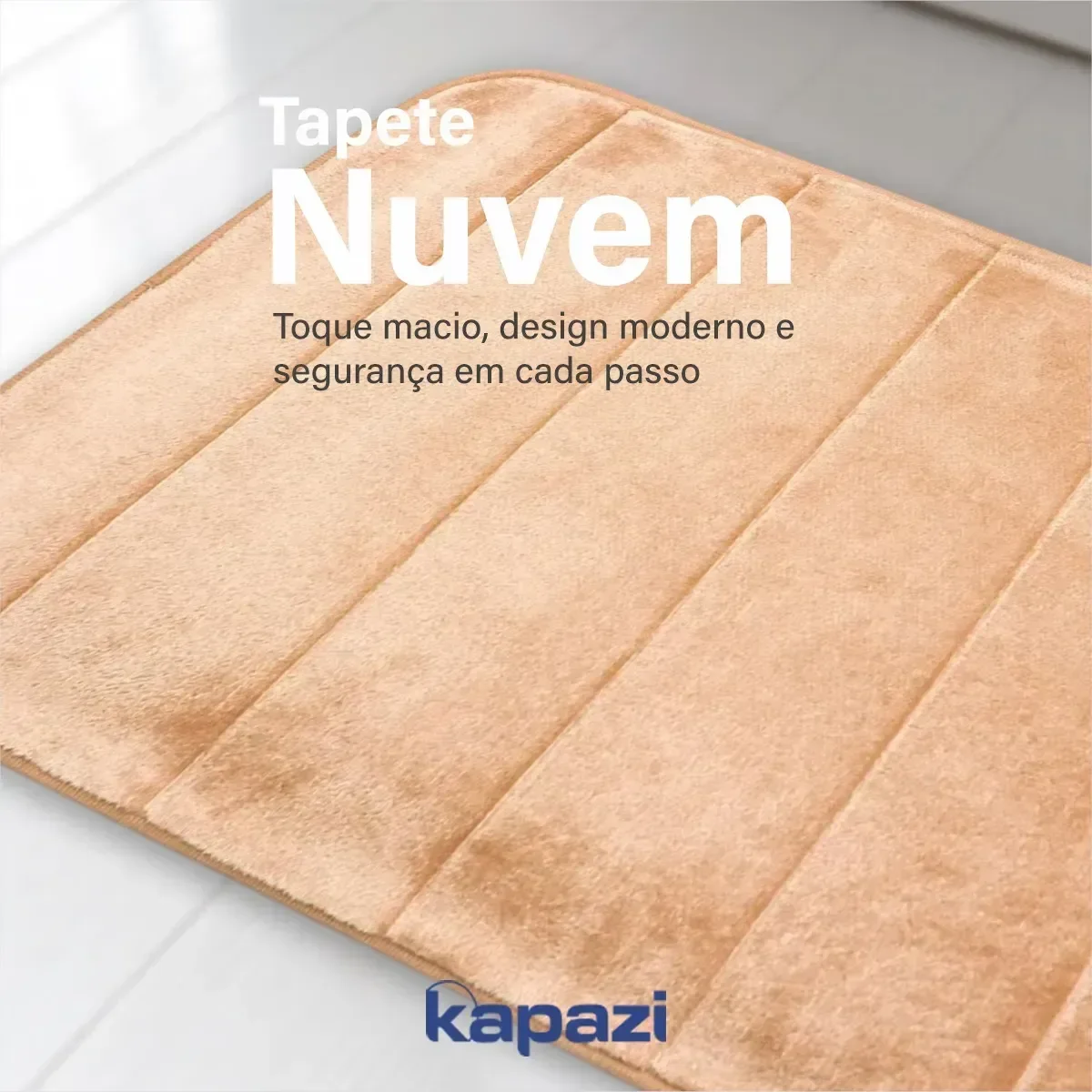 Ver imagem 3 de Tapete Nuvem 50x70cm Antiderrapante Banheiro Absorção Rápida Macio Confortavel para Saida de Box Kap