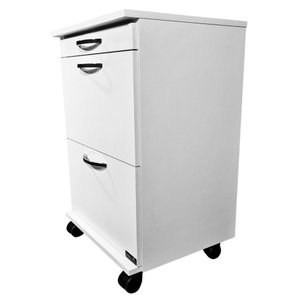 Gaveteiro Carrinho Auxiliar 72cm 2 Gavetas Branca