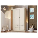 Ver imagem 4 de Guarda Roupa Infantil Ambiente Ayla 3 Portas Off White - Phoenix