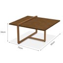 Ver imagem 3 de Mesa de Centro Monaco 70cm Klm Móveis