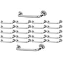 Ver imagem 1 de Alça de Apoio Inox Kit 22 Unid Barra 30cm Segurança Suporte Idoso Gestante Criança Acessibilidade Bo