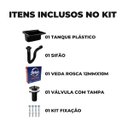 Ver imagem 2 de Tanque de Plástico 34l para Lavanderia Preto + Sifão Universal Sanfonado + Fita Veda Rosca