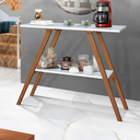 Ver imagem 2 de Aparador Café Decotaivo Pés em Madeira:Branco