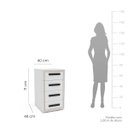 Ver imagem 3 de Gaveteiro Valência para Escritório 4 Gavetas 40x71cm Branco 250692