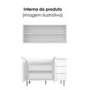 Ver imagem 5 de Armario Aereo e Balcao para Pia 120 Cm Andreia Amendoa Branco Reajl Moveis Amendoa Branco
