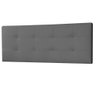 Cabeceira Painel King 1,95m Berlim Suede Cinza - 1