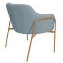 Ver imagem 7 de Kit 02 Poltronas Decorativas Jade Base Aço Ouro Fosco Bouclé Azul Claro - Nexta Casa