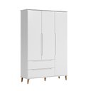 Ver imagem 2 de Guarda Roupa Infantil Lunna 100% Mdf Estilo Retrô - Branca