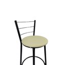 Ver imagem 3 de Kit 2 Banqueta Alta Preta Cozinha Gourmet Americana Balcão:bege