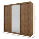 Ver imagem 4 de Guarda Roupas De Casal Com Espelho Real Gelius Madeirado