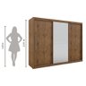 Guarda Roupas De Casal Com Espelho Real Gelius Madeirado - 8