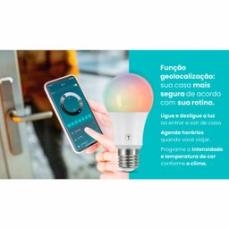Lâmpada de LED Smart Tramontina Base E27 10 W Bivolt com 16 Milhões de Cores RGBW Wi-Fi + Bluetooth - 6