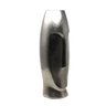 Vaso Face Decorativo Escultura Rosto Cerâmica Prata 51cm - 3