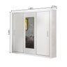 Guarda Roupa Casal Bahia 3 Portas Espelho Carioca Branco - 3