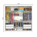 Ver imagem 5 de Guarda Roupa Casal Bahia 3 Portas Espelho Carioca Branco