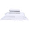 Jogo de Cama Buettner King Percal 1000 Fios Dobra Feita Luxo 4 Peças Branco - 1