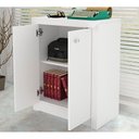Ver imagem 3 de Conjunto Escritorio Completo 3 Peças Cj17 Branco Branco