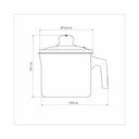 Ver imagem 5 de Fervedor Tramontina C/ Tampa Paris 14cm 1,9L Vermelho