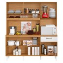 Ver imagem 5 de Armário de Cozinha Compacta 160cm Sovira Cinamomo/branco A15 - Mpozenato