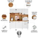 Ver imagem 3 de Armário de Cozinha Compacta 160cm Sovira Cinamomo/branco A15 - Mpozenato