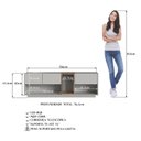 Ver imagem 7 de Rack para TV até 55 Polegadas com LED 136cm 3 Gavetas e 1 Nicho Bege Mel/Arenas