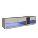 Ver mais imagens de Rack para TV até 55 Polegadas com LED 136cm 3 Gavetas e 1 Nicho Bege Mel/Arenas